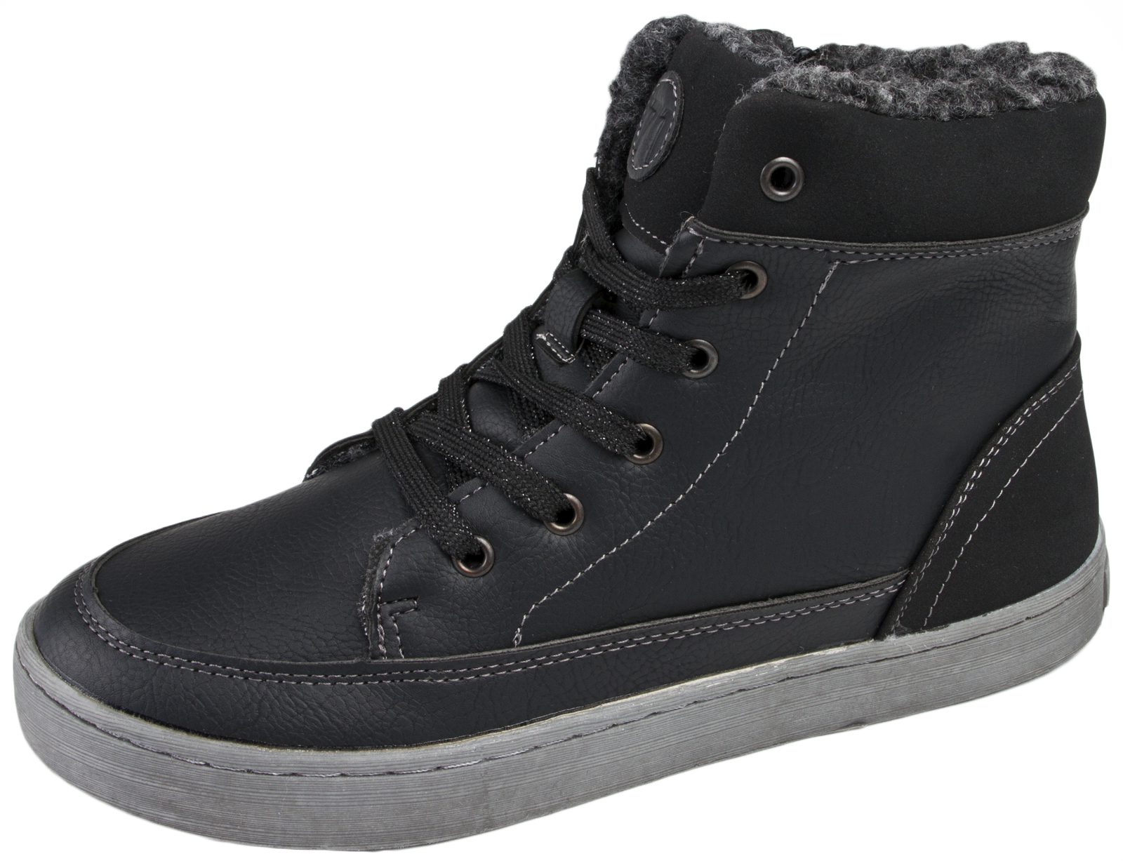 Fleece Lined Hi Tops Ankle Boots Trainers Womens Boys Girls Warm Winter